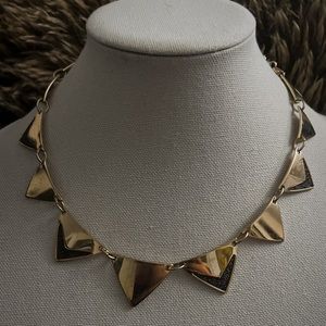 Goldtone & Gunmetal Glittered Necklace from Express